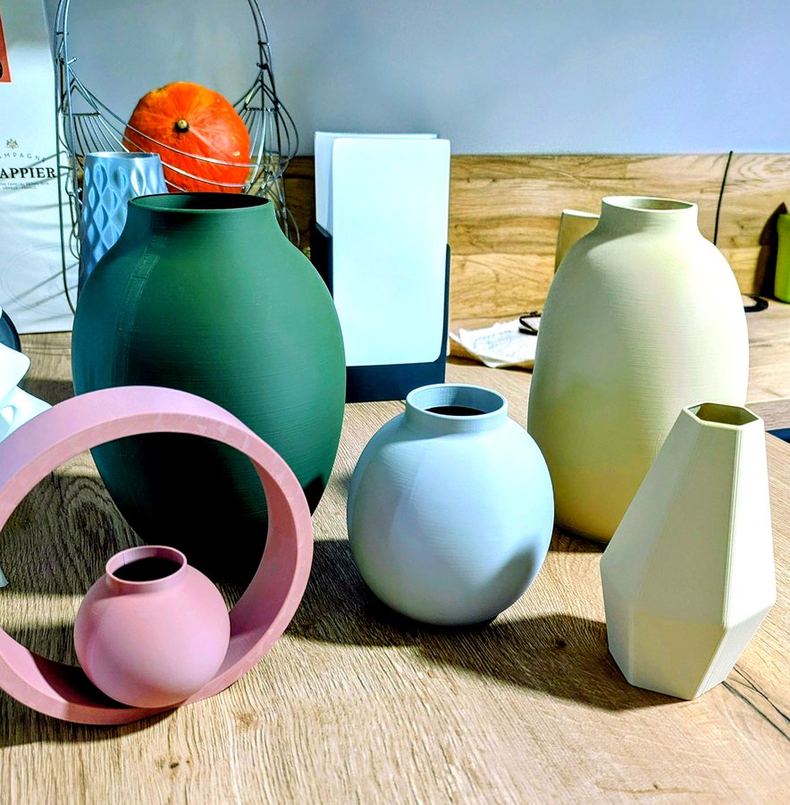 Collection vases pastel