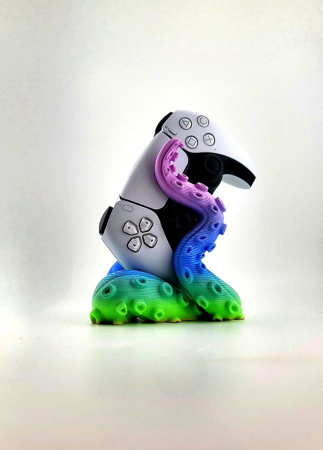 Support manette PS5 tentacule multicolore